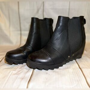 Black Leather Ankle Boots